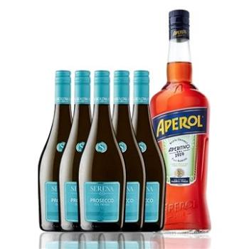 Dárková sada 1l Aperol + 5x Prosecco DOC Frizzante 0,75l (702029253022)