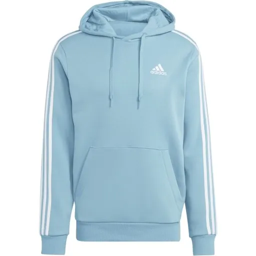 adidas 3-STRIPES HOODIE Pánská mikina, světle modrá, velikost XXL