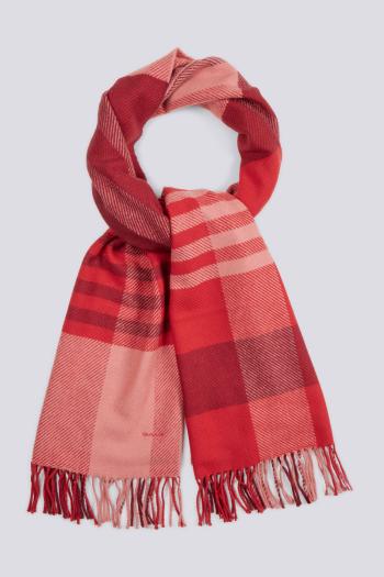 ŠÁLA GANT D2. BIG CHECK WOOL SCARF RUBY RED