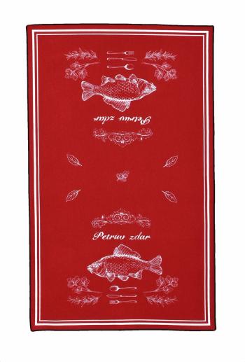 Bavlnená utierka, Petrov zdar, červená