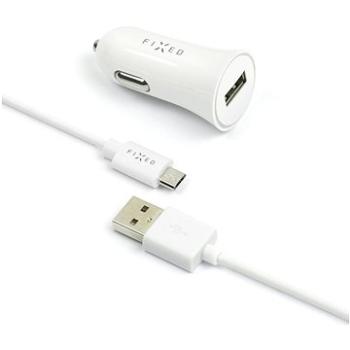 FIXED Rapid Charge Car MicroUSB bílá (FIXCC-UM-WH)