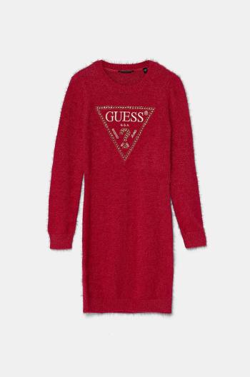 Dívčí šaty Guess vínová barva, mini, J4BK11 Z3K20