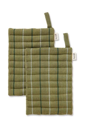 Kuchynské rukavice ferm LIVING Ito Pot Holder 2-pak zelená farba