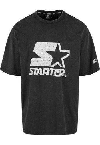 Starter Logo Oversize Acid Tee black acid washed - M