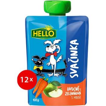 HELLO ovocná kapsička s mrkví 12× 100 g (8590014639140)