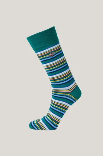 PONOŽKY GANT SHIELD MULTISTRIPE SOCKS DEEP GREEN