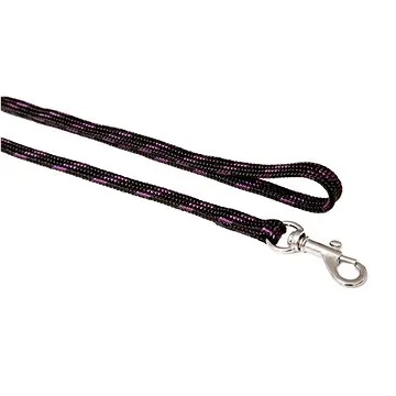 Bafpet Popruhové vodítko NYLON, černo-barevné - Fialová, 10mm × 130cm, 18202 (18202_CERNO_FIALOVA)