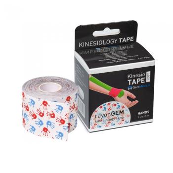 GM rayon kinesiology tape hedvábný 5 cm x 5 m hands