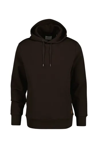 MIKINA GANT INTERLOCK HOODIE MAHOGANY BROWN