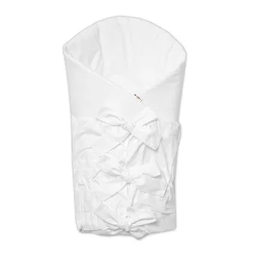 Baby Nellys Klasická retro šněrovací zavinovačka - bílá (128571)