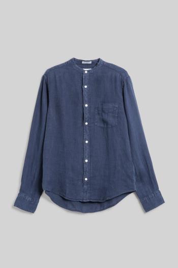 KOŠILE GANT REG GMNT DYED LINEN BAND SHIRT MARINE