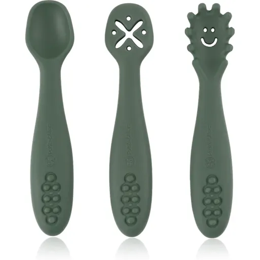 Petite&Mars Take&Match 6m+ lžička pro děti Misty Green 3 ks