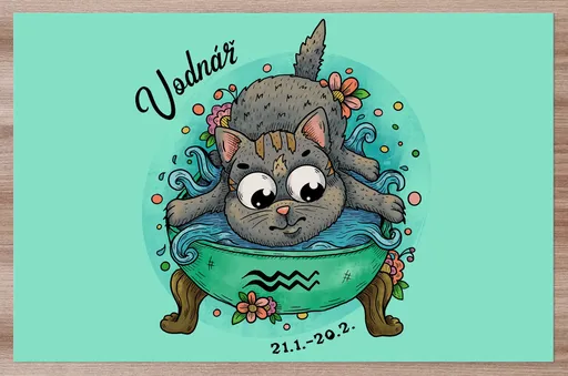 Prostírání Kočičí znamení – vodnář