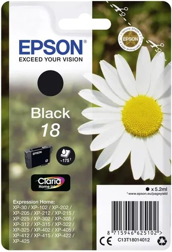 Epson 18 C13T18014012 černá (black) originální cartridge