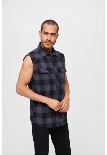 Brandit Checkshirt Sleeveless black/grey - S