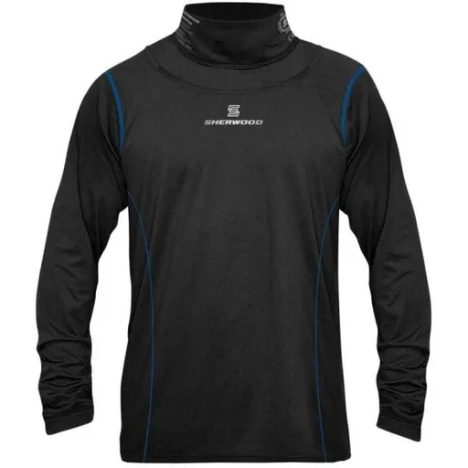 SHERWOOD NECK GUARD JR Triko s nákrčníkem, černá, velikost