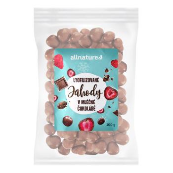 Allnature Jahody sušené mrazem v mléčné čokoládě 100 g