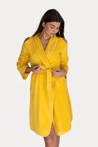 Dámský krátký župan GLORIA S Žlutá