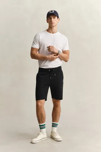 TEPLÁKOVÉ ŠORTKY GANT REG SHIELD SWEAT SHORTS BLACK