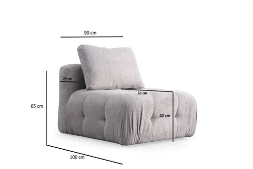 Křeslo / Jednomístná pohovka Amaris O1 - Light Grey