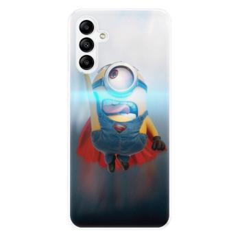 Odolné silikonové pouzdro iSaprio - Mimons Superman 02 - Samsung Galaxy A04s