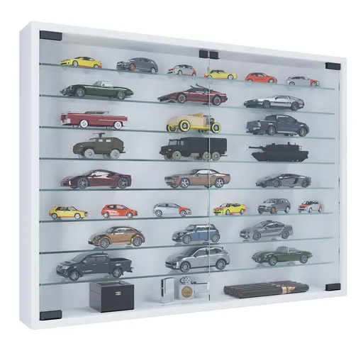 VCM Nástěnná vitrína Mandosa XXL, bílá