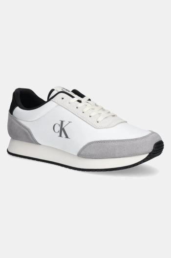 Sneakers boty Calvin Klein Jeans RETRO RUNNER ICONIC SNK šedá barva, YM0YM01119