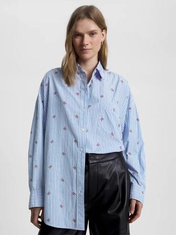 Tommy Hilfiger dámská pruhovaná oversized košile - 36 (0BD)