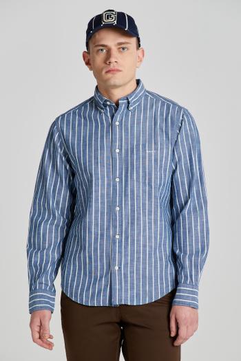 ING GANT REG UT CHAMBRAY STRIPE SHIRT INDIGO BLUE