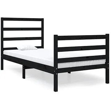 Rám postele černý masivní borovice 75 × 190 cm Small Single, 3103677 (3103677)