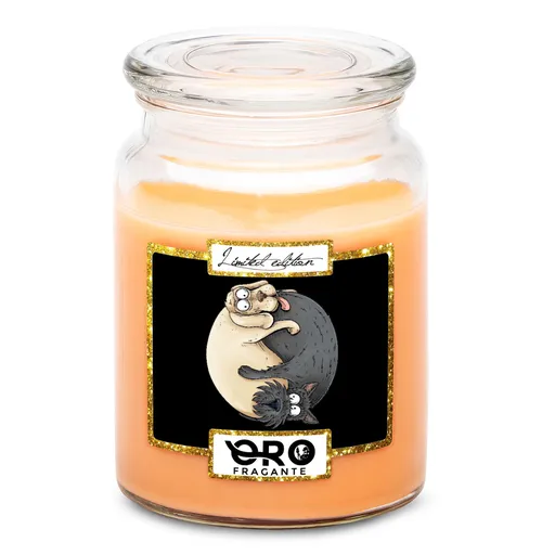 Svíčka Jin Jang – psi (Vůně svíčky: Tropické ovoce)