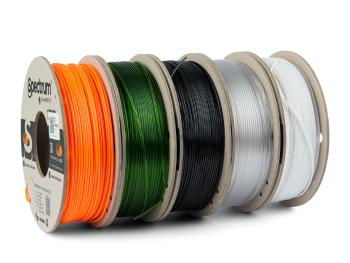 Spectrum 80751 3D filament, Premium PCTG, 1,75mm, 5x250g, mix Arctic White, Traffic Black, Pure Orange, Transparent Green, Premiu