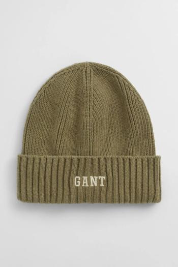 ČEPICE GANT GRAPHIC COTTON BEANIE WASHED OLIVE
