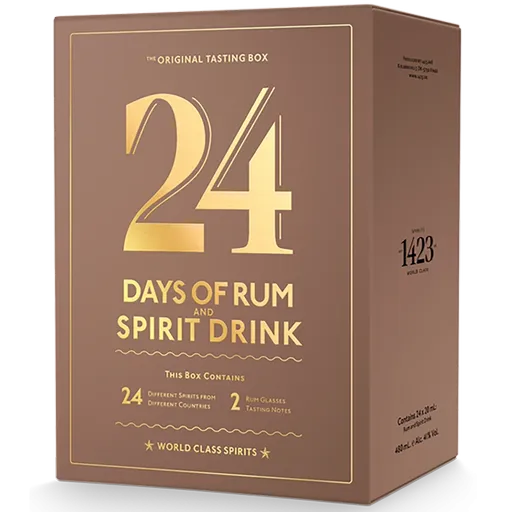 1423 World Class Spirit Rumový adventní kalendář 1423 Aps 2025 24×0,02l 41,3% + 2x sklo