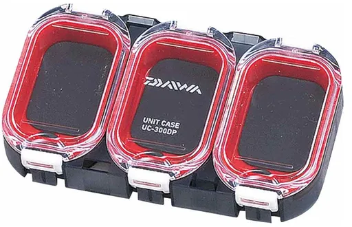 Daiwa vodotěsná krabička waterproof sealed unit case 300 červená - 3 přihrádky