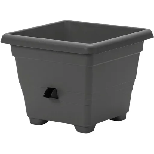 Plastia Květináč samozavlažovací BERGAMOT, antracit, 35 x 35 cm