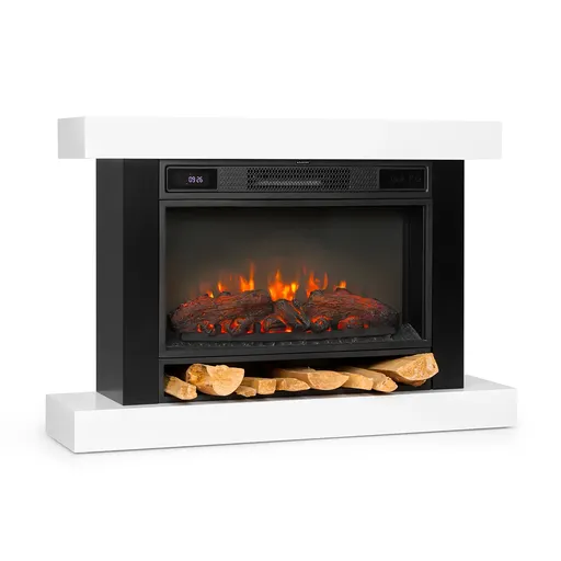 Klarstein Velsini Hideaway, elektrický krb, 1900 W, LED technologie, dálkové ovládání, bílý