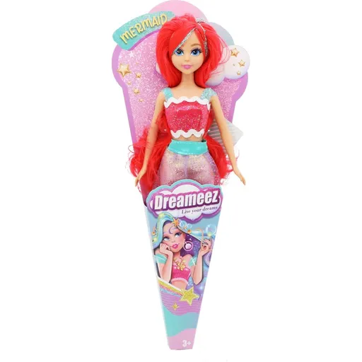 Funville Dreameez mořská panna v kornoutku oranžové vlasy