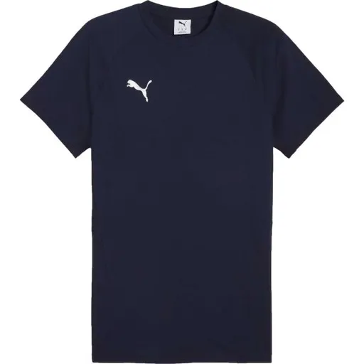 Puma TEAMEVOSTRIPE TEE Pánské triko, tmavě modrá, velikost
