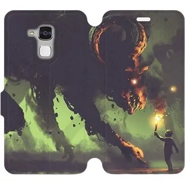 Flipové pouzdro na mobil Honor 7 Lite - VA08P Příšera a kluk s pochodní (5903226171019)