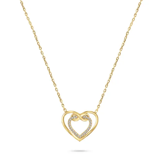 Brilio Silver Romantický pozlacený náhrdelník Nekonečná láska NCL31Y