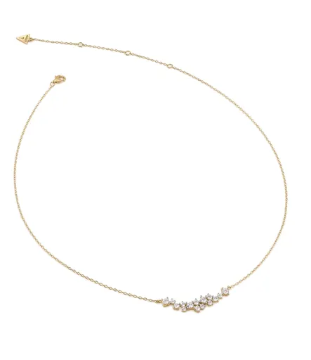 Guess Pozlacený náhrdelník se zirkony Jardin JSBN04460JWYGT/U