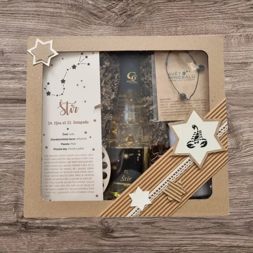 Astrobalíček - dárková kazeta pro jednotlivá znamení zvěrokruhu, štír