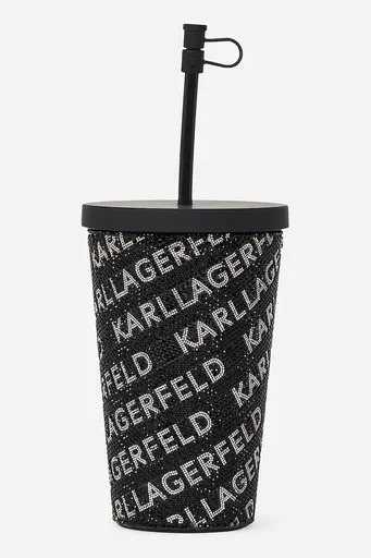 Pohárek s brčkem Karl Lagerfeld k/rhinestone