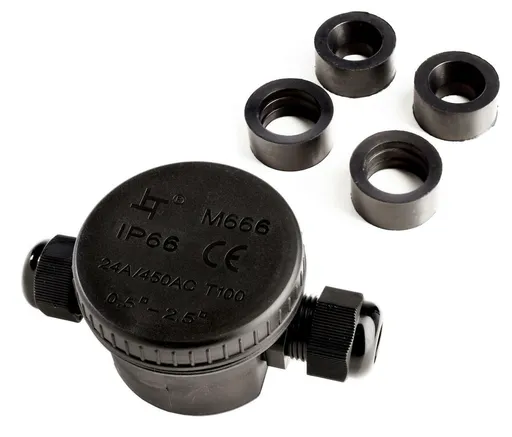 Light Impressions Deko-Light Outdoor 2-násobný-rozbočovač kulaté pro kabel 5-12 mm, 0.5-2,5 mm, max. 450V AC/24A  930578