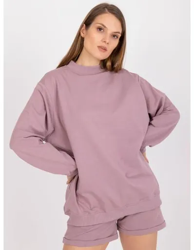 Dámská mikina basic oversize BASE růžová