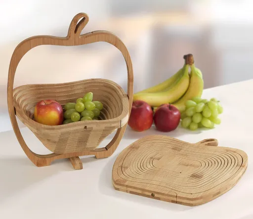 WENKO Skládací košík na ovoce, bambus