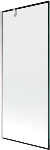 MEXEN/S Next vanová zástěna FIX 80 x 150, černá vzor, nikl kartáčovaná 895-080-000-00-70-97