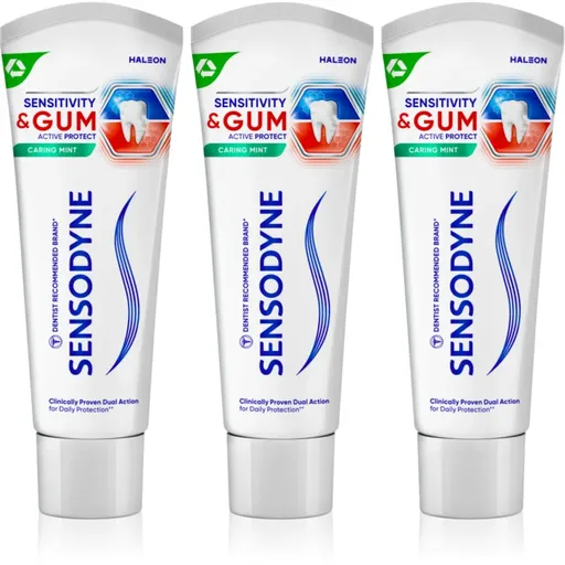 Sensodyne Sensitivity & Gum zubní pasta pro citlivé zuby Mint 3x75 ml