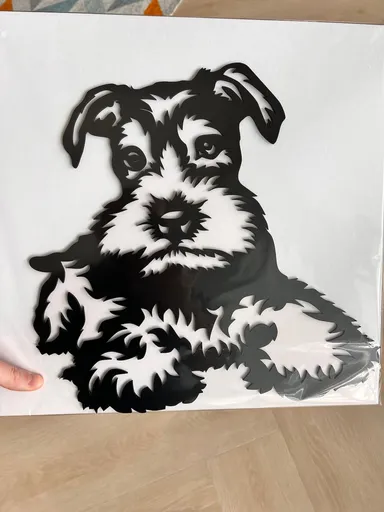 Vsepropejska Knírač dřevěná dekorace na zeď Rozměr (cm): 38 x 37, Typ: Knírač 3